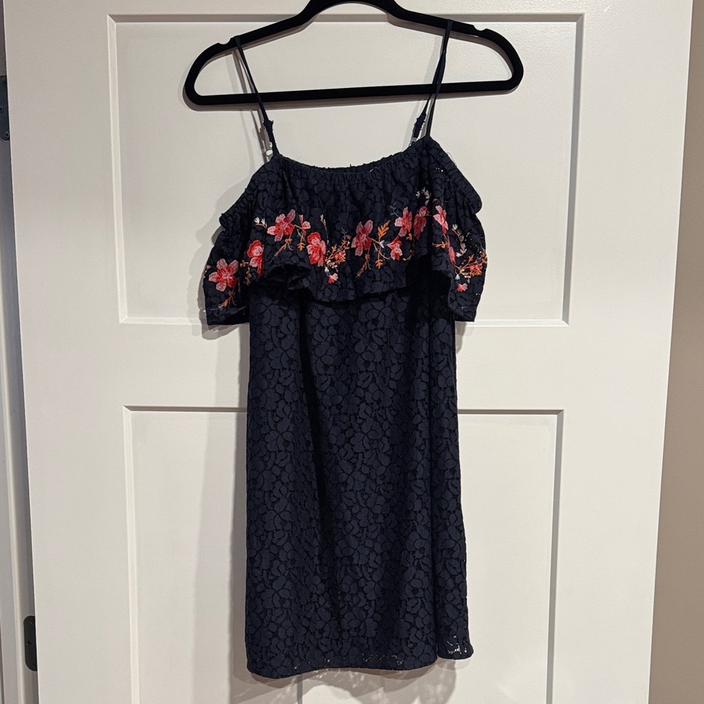 Blu Pepper Navy Floral Mini Dress